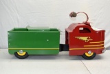 1950's Garland Red Flyer Sit & Ride Dump Truck with Dump Box, Swivels in the middle, repainted
