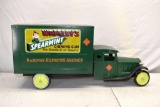 Buddy L Press Steel Railway Express Agency Delivery Truck, Battery Powered Headlights, repainted,