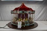 Custom Merry-Go-Round Mounted on Wooden Base, Tested Working Condition, 27