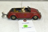 Made in US-Zone Germany marked CKO, 2 Door coupe, tin litho wind up, 6.5