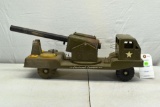 1950's Ny-Lint N-2400 Electronic Cannon Truck, Battery Operated, Press Steel, 21