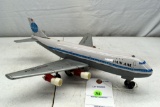 Tin Litho Pan Am N-747PA Airplane, Battery Operated, 14