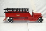 1930's Structo Firetruck Battery Powered Lights, repainted, 22.5