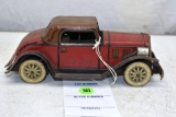 Marx Battery Operated Tin Car, Missing Parts, Untested, 8.5