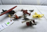 Assorted Pressed Steel, Cast, Tin Airplanes