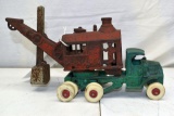 Hubley Cast Iron Steam Shovel Truck, original, 11