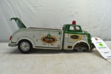 Wyandotte Tin Litho Towing Service Truck, Original But Missing Front Axle, 14.5