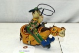 1950's Alps Tin Plate Cowbox with Horse, Wind Up toy, 6
