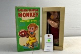 Battery Operated Balloon Blowing Monkey, Not Tested, Original Box