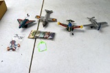 Assorted Tootsie Toy Airplanes, Tin Planes, Mini Tanks