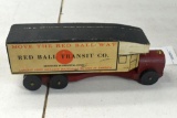 Red Ball 6 Wheel Moving Van, Wooden, With Original Box in Poor Shape