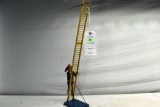 Lewis Marx Tin Windup Fireman Climbing Ladder, 22