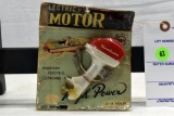 1960's Span Nature Electric Outboard Boat Motor on Card