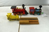 Assorted Trains and Wooden Train Blocks