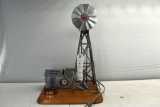 Custom Electric Pump House and Windmill, Windmill Tested Works But Missing One Top Belt, 18