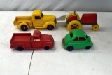 Product Miniatures Pickup Missing Parts, Mackhay Plastic Windup, Wyandotte Plastic Truck, Plastic