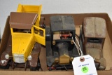Assorted Toy Trucks, Cast Iron, Plastic and Metal