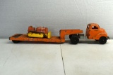 Hubley Lowboy Tractor Trailer, with Crawler, 18.5