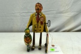 1940's The Butter And Egg Man Tin Litho Key Wind Up, Works Good, 7.5