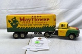 1950's Marx Aero Mayflower Friction Drive Semi Tractor & Trailer, Good Original, Works, 13