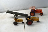 Cast Minneapolis Moline Tractor, Allis Chalmers WD45 and elevator