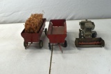 Gleaner Combine missing parts and two wagons