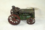Vintage Cast Iron Tractor With Man