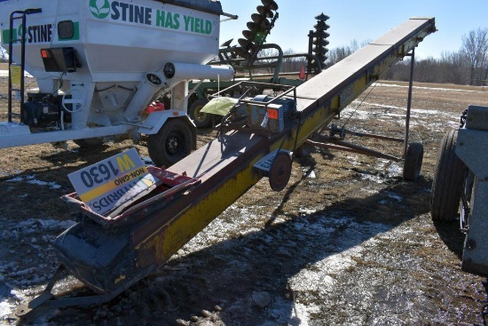 Rappat 34' Belt Conveyor On Transport, 5HP