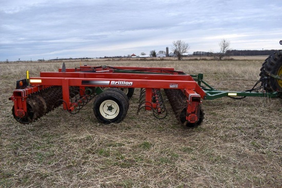 Brillion ML-1803 Pulvi-Mulcher, Seed Bed Tillage Tool, 16.5', Tandem Iron Wheels, S-Tine Teeth