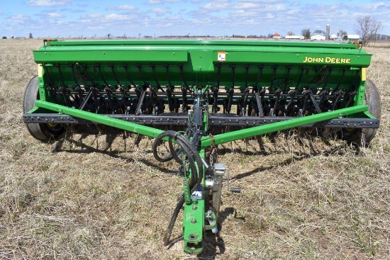 John Deere 450 Grain Drill, 13' With 7" Spacings, Grass Seeder, Press Wheels, Looks New, SN: X710618