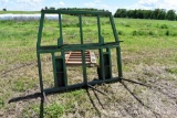 Shop Built Big Square Bale Spear, Fits JD 740 Loader, Extra Top Bracket For Unloading Semi's