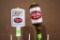 (2) Falls City Beer & Light Beer Tap Handle Markers