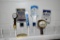 Busch and Busch Light Beer Tap Handle Markers and one plastic Busch name plate (6 Total)