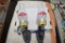 (2) Wall Mounted Grain Belt Lamps With Matching Shades