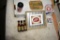 Assortment Of Fleck's Beer Items, Salt And Pepper Shakers, Ash Tray, Shaker