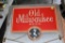 Old Milwaukee Lighted Sign And Clock, Front Piece Needs To Be Reglued, Works
