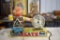 Blatz Beer Keg Man Lighted Sign With Clock, Clock Unknown If Works