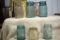 Assortment Of Clear And Blue Ball Fruit Jars