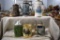 (5) Assorted Lidded Steins, and Stafford Shire Jockey Mug
