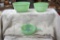 (2) Fireking Jadeite Mixing Bowls and Jadeite Skillet Bowl