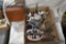 Glass Door Knobs, Wooden Recipe Box and Misc. items