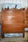 Fancy Highback Oak Bed w/Clean Mattress and Box Spring