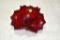 Fenton Ruby Red Footed Bowl