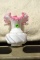 Fenton Silvercrest Pink glass Ruffed Vase