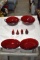 Ruby Bowls and Ruby Bottles