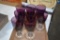 (8) Vintage Fostoria Purple Clear Cocktail Glasses, Center Piece, Purple Canister