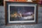Terri Redlin Signed Print, Winter Wonderland, 4452 Of 29,500, Framed And Matted, 22''x31''