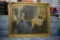 Blue Danube Victorian Lady Playing Piano With Victorian Frame, 34''x 28''