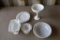 Milk Glass Bowls, Plates