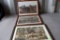 (3) Reprinted Currier Knives, Pictures In Frames, Stopping Place On The Road, Across The Continent